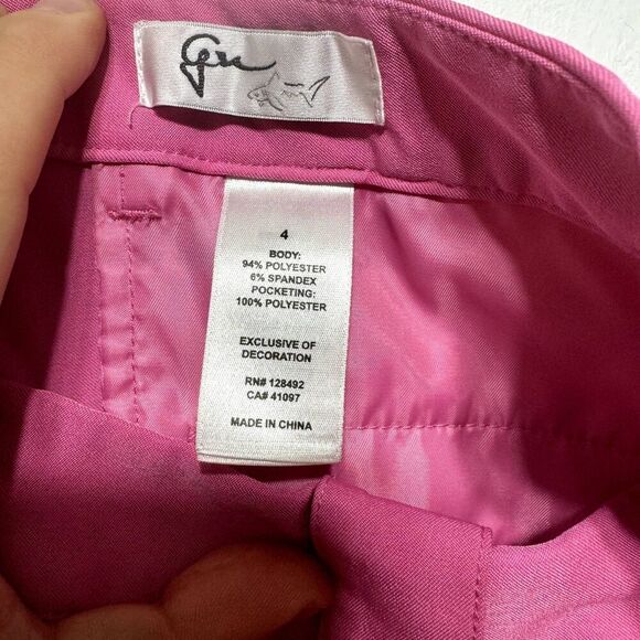 Greg Norman Bermuda Shorts Golf Y2K Pink Modest High Rise 11in Inseam Women sz 4 - Picture 2 of 7